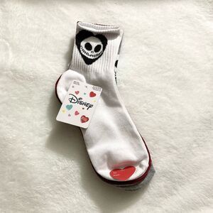 Nightmare Before Christmas Valentines 3 Pairs Crew Socks NWT Jack and Sally